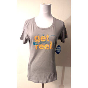 New Columbia Sportswear women sz S/P knit T-shirt Outdoor Elements Get Reel T1